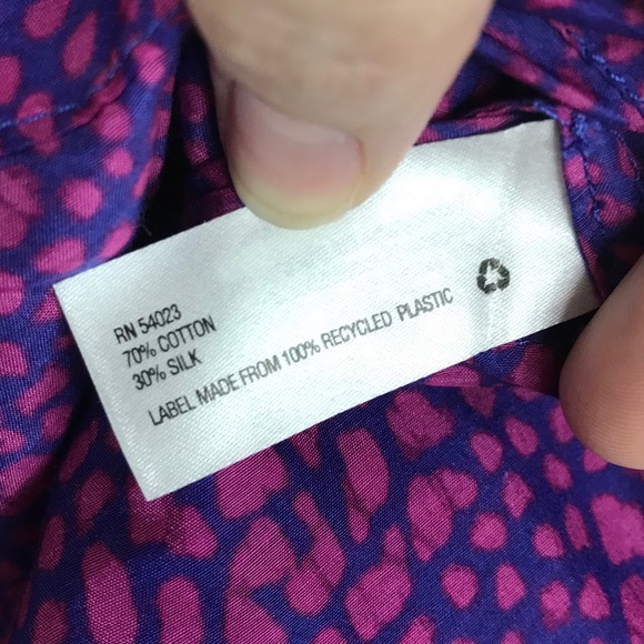 Gap S sleeveless silk blend top purple - Picture 5 of 6